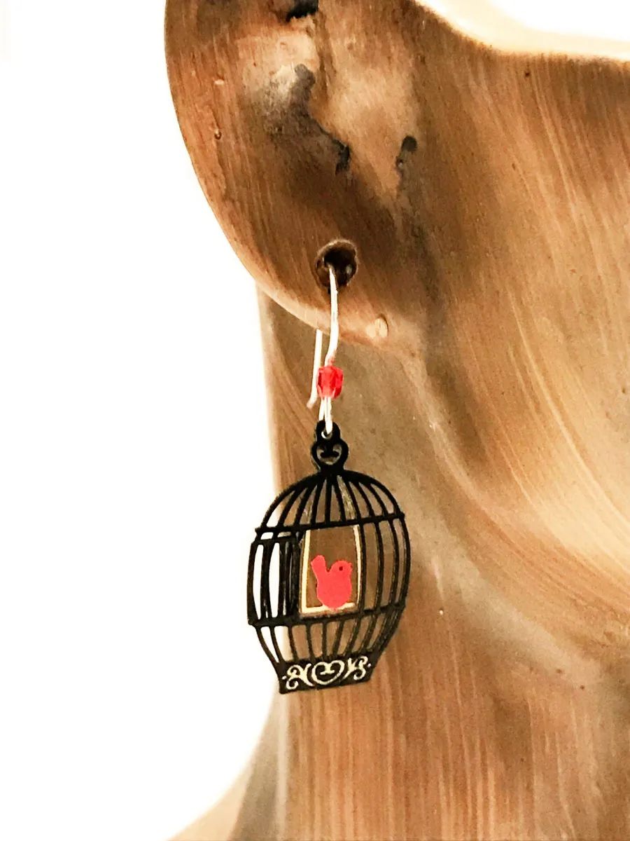 Open Bird Cage Earrings By Sienna Sky