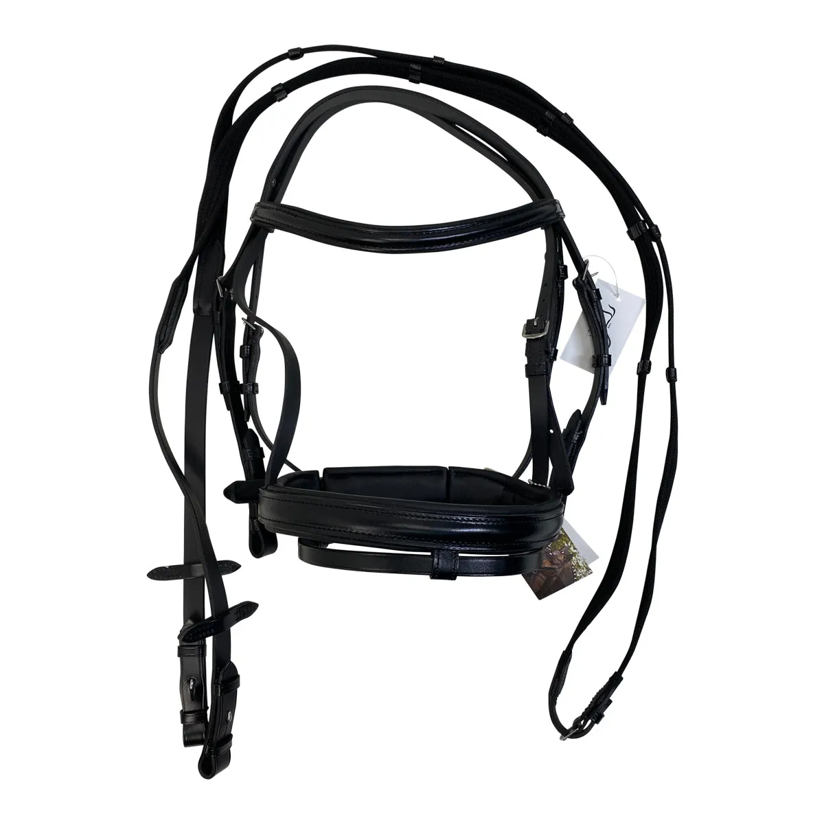 Otto Schumacher Flash Bridle w/ Webbed Reins in Black - Full