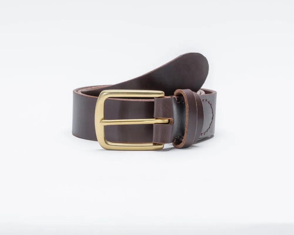 Oxblood Mahogany Leather Belt