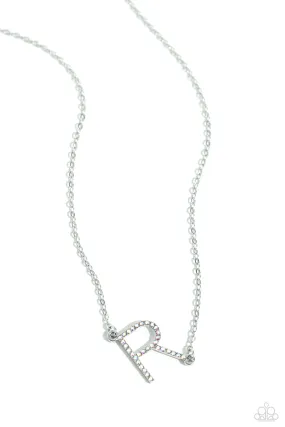 Paparazzi INITIALLY Yours - R Multi Necklace & Earring Set