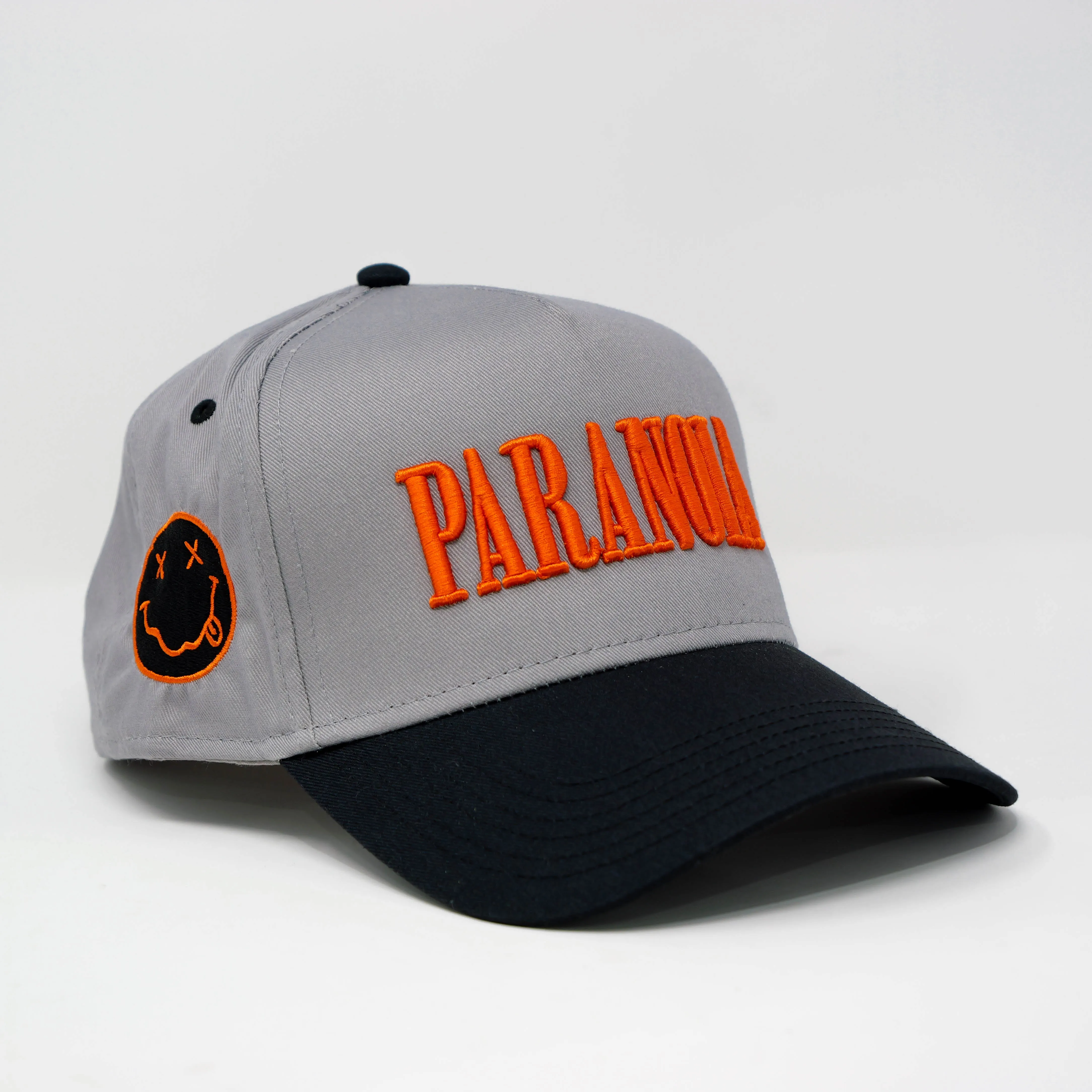 PARANOIA SNAPBACK HAT GREY/ORANGE