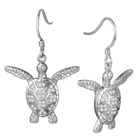 Pavé Napili Honu Earrings