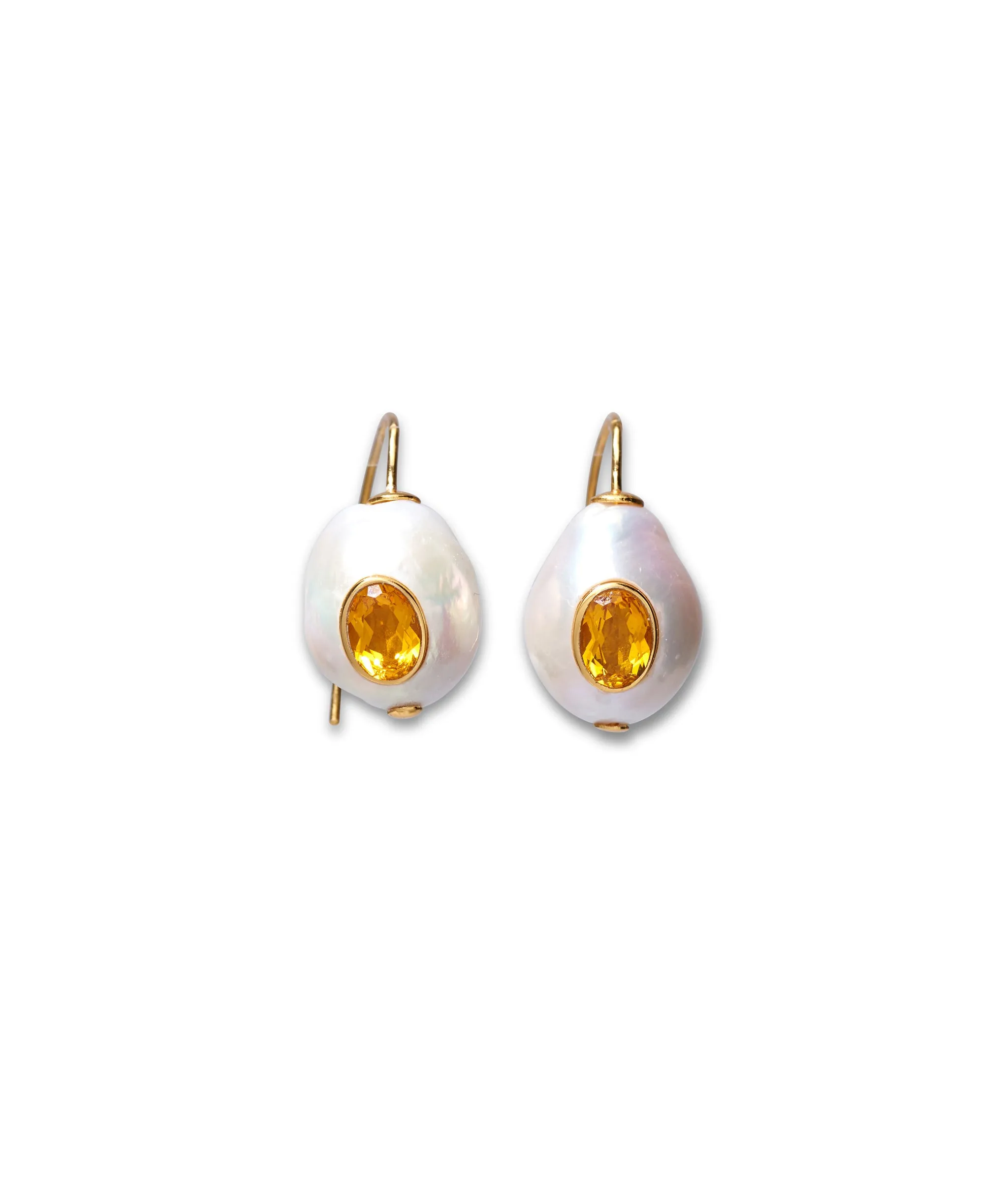 Pearl Pablo Earrings in Citrine