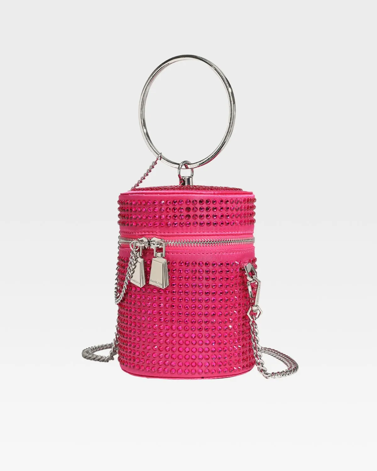 Pink Crystal Mini Barrel Bag