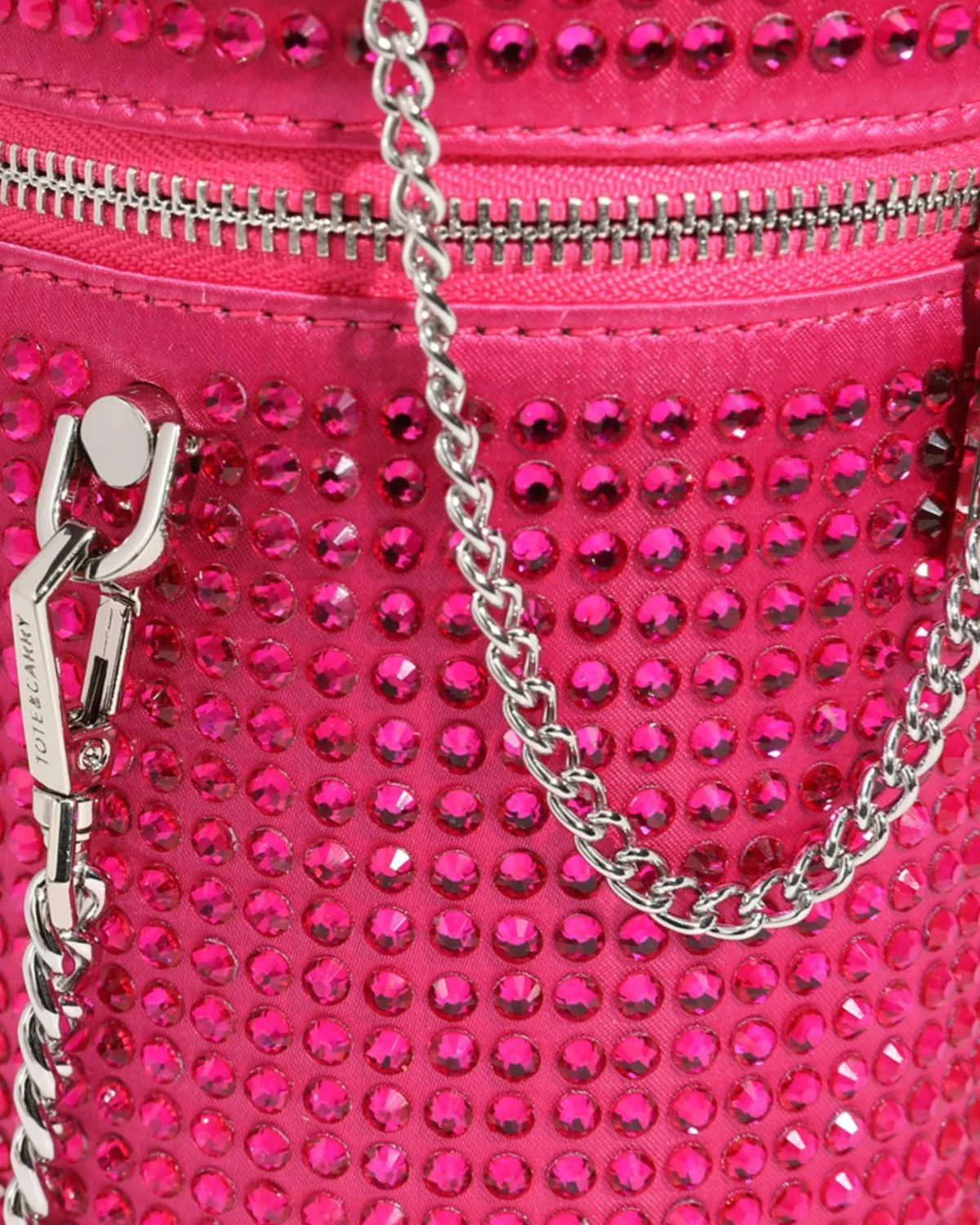 Pink Crystal Mini Barrel Bag