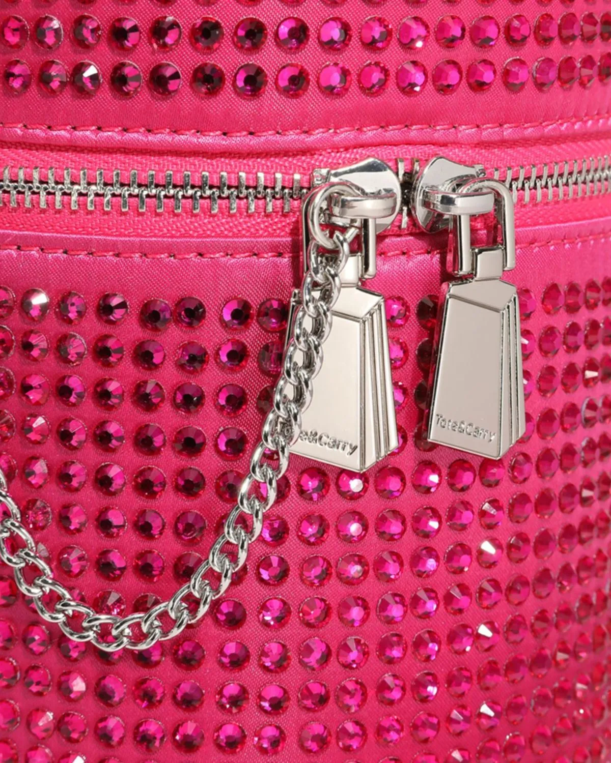 Pink Crystal Mini Barrel Bag