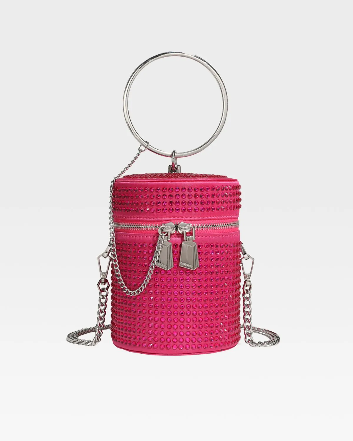 Pink Crystal Mini Barrel Bag