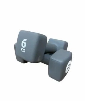 Pure 2Improve Set Neoprene Dumbbell 2x6 kg P2I201440 265952 pair of gray dumbbells