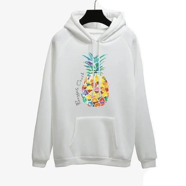 "Oh Yes" Printed Fleece  Pullover Hoodie