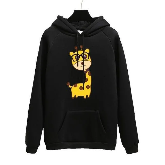 "Oh Yes" Printed Fleece  Pullover Hoodie