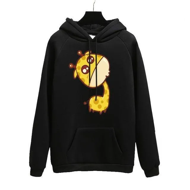 "Oh Yes" Printed Fleece  Pullover Hoodie