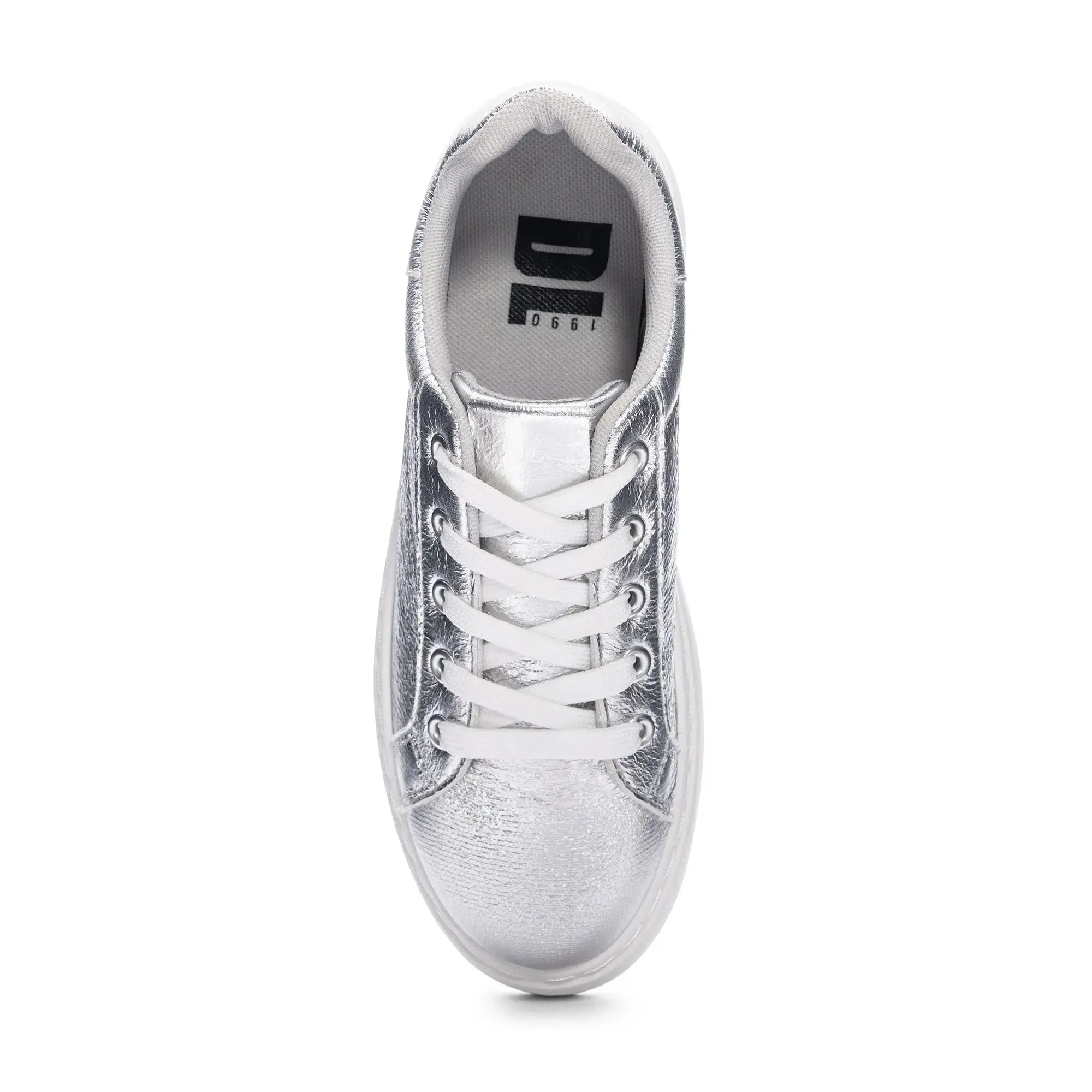 Record Sneaker in Silver Metallic