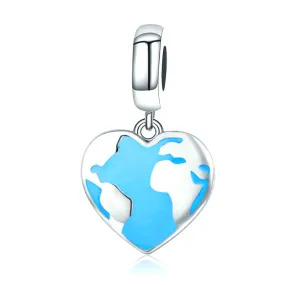 Rhythm of Earth World Map Charm 925 Sterling Silver