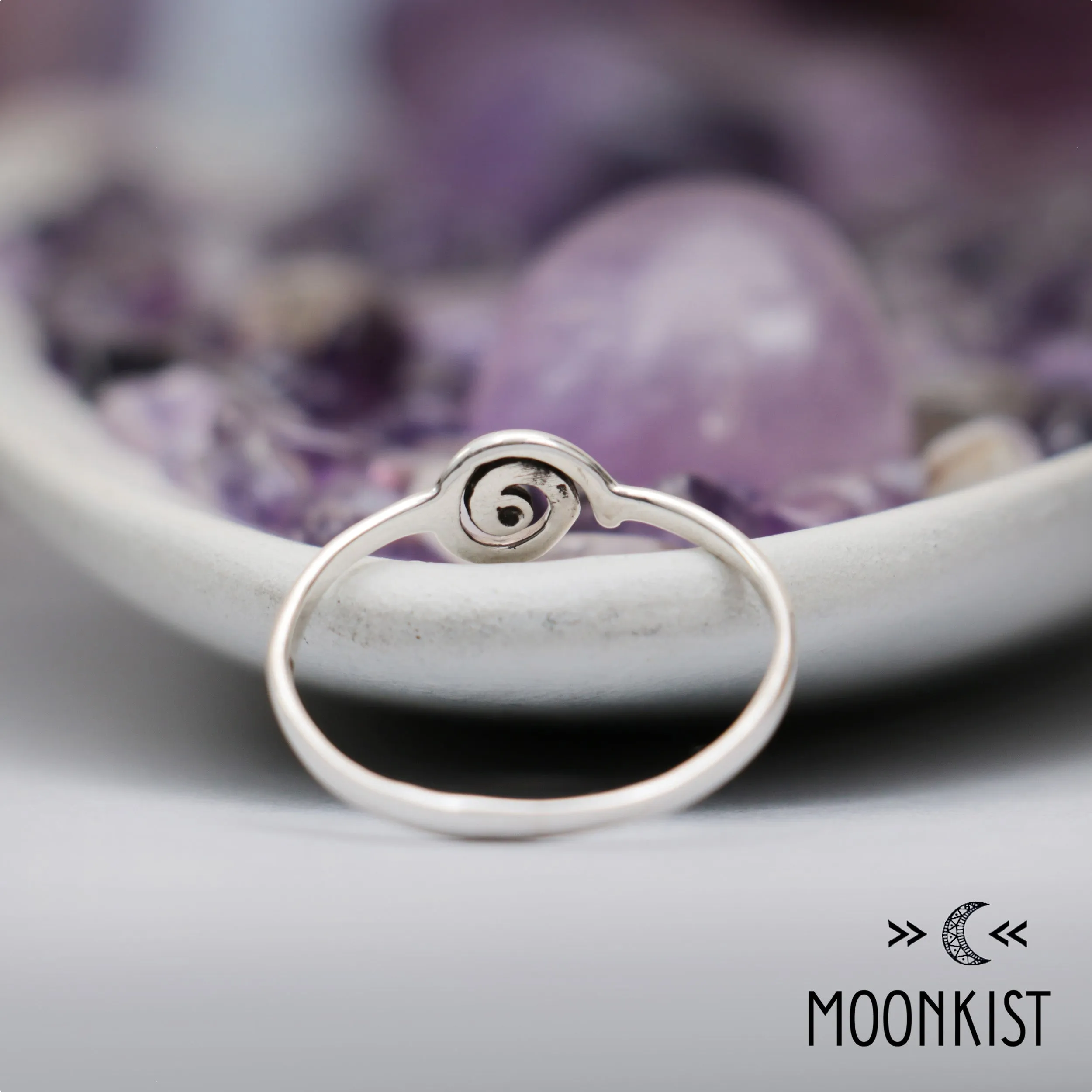 Silver Dainty Spiral Ring | Moonkist Designs