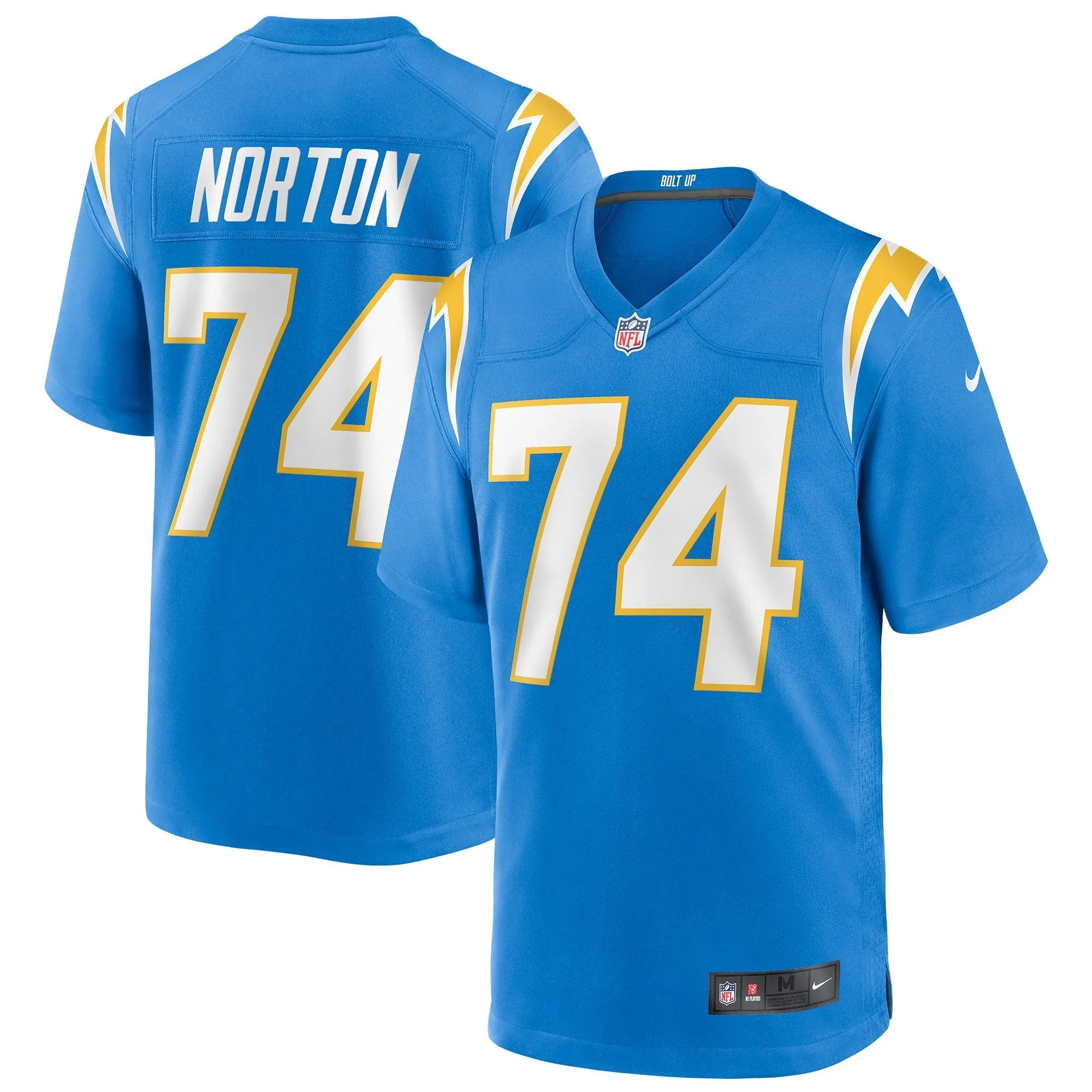 Storm Norton Los Angeles Chargers Nike Team Game Jersey - Powder Blue