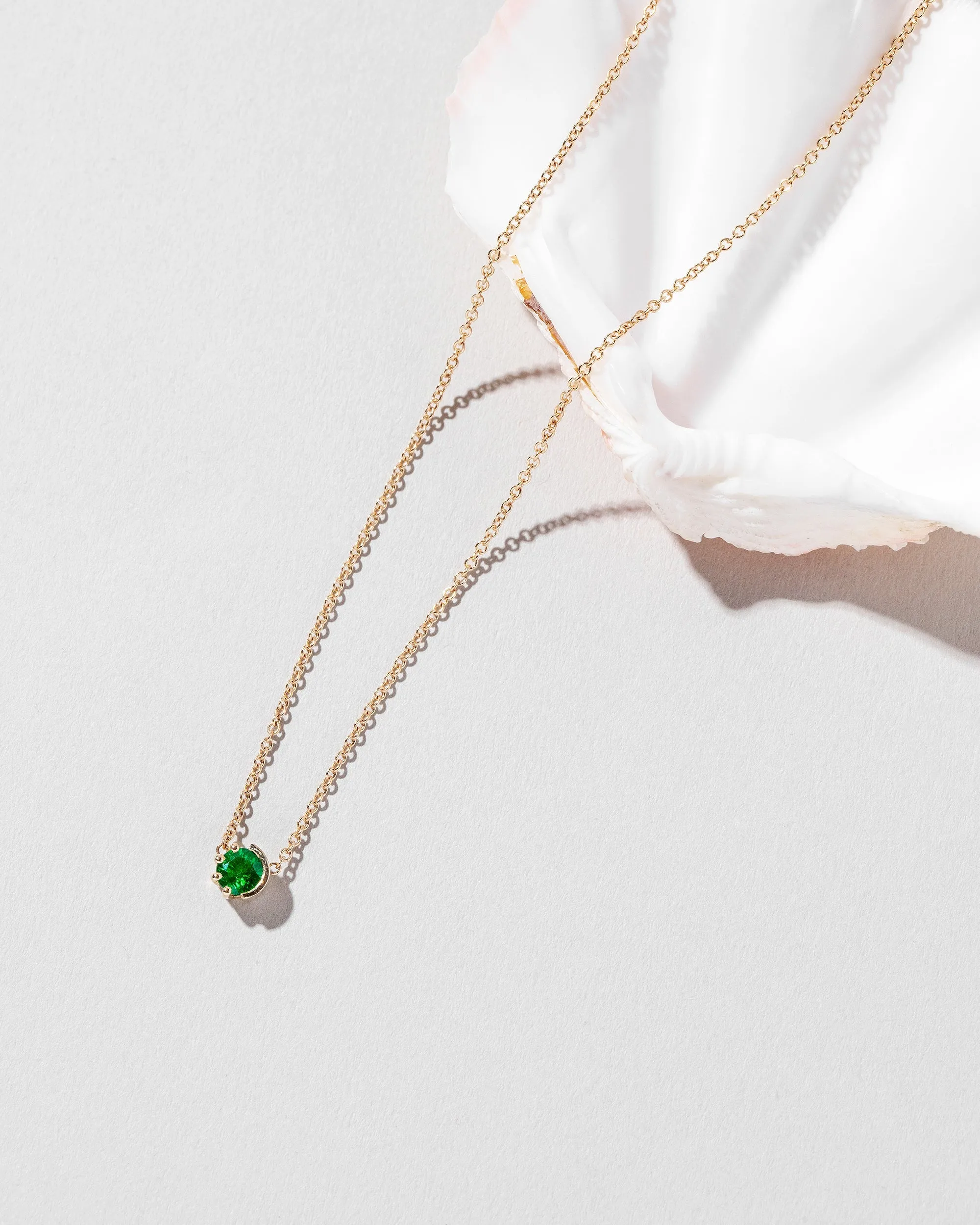 Sun & Moon Necklace - Emerald