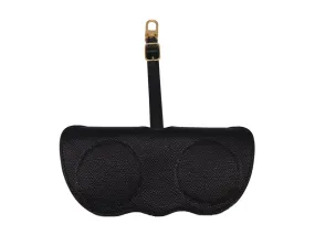 Sunglasses Holder Dolomite Pebble Print Calf Leather - Black