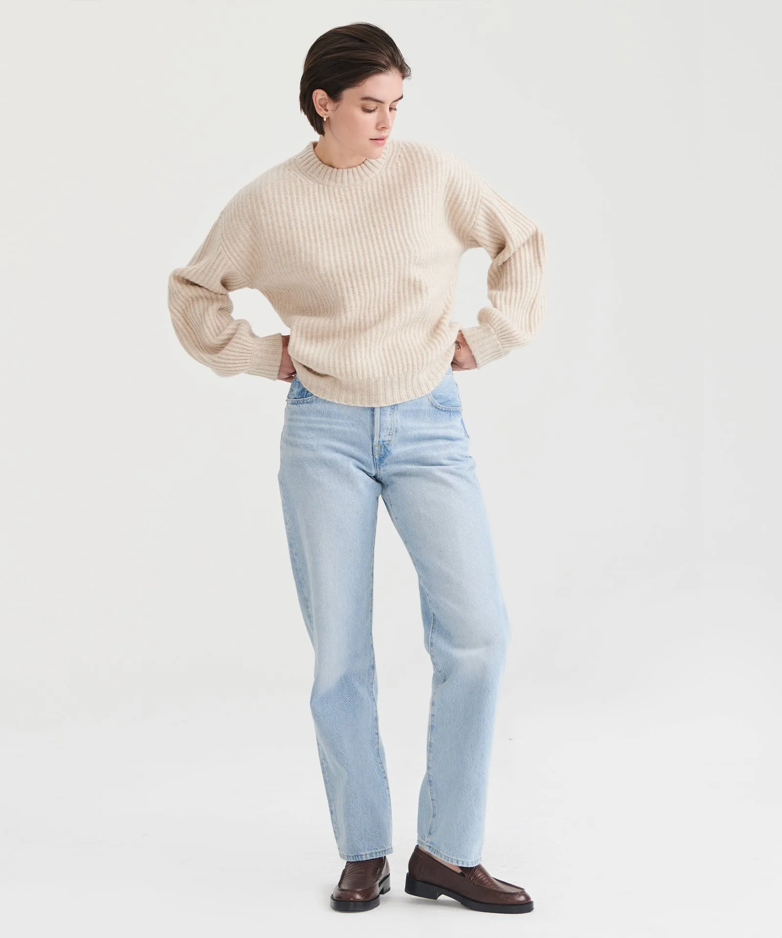 Super Luxe Cashmere Fisherman Sweater