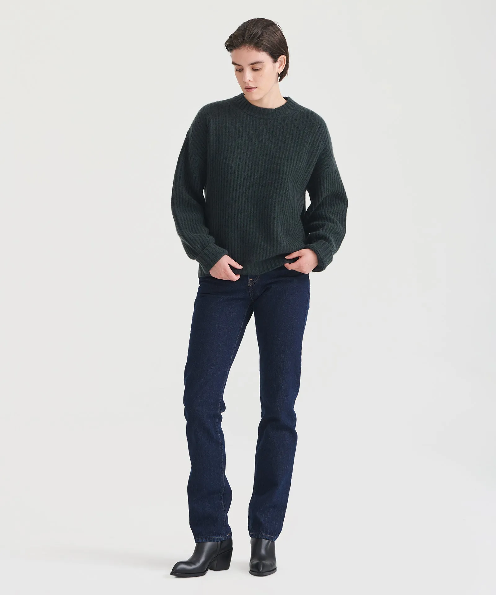 Super Luxe Cashmere Fisherman Sweater