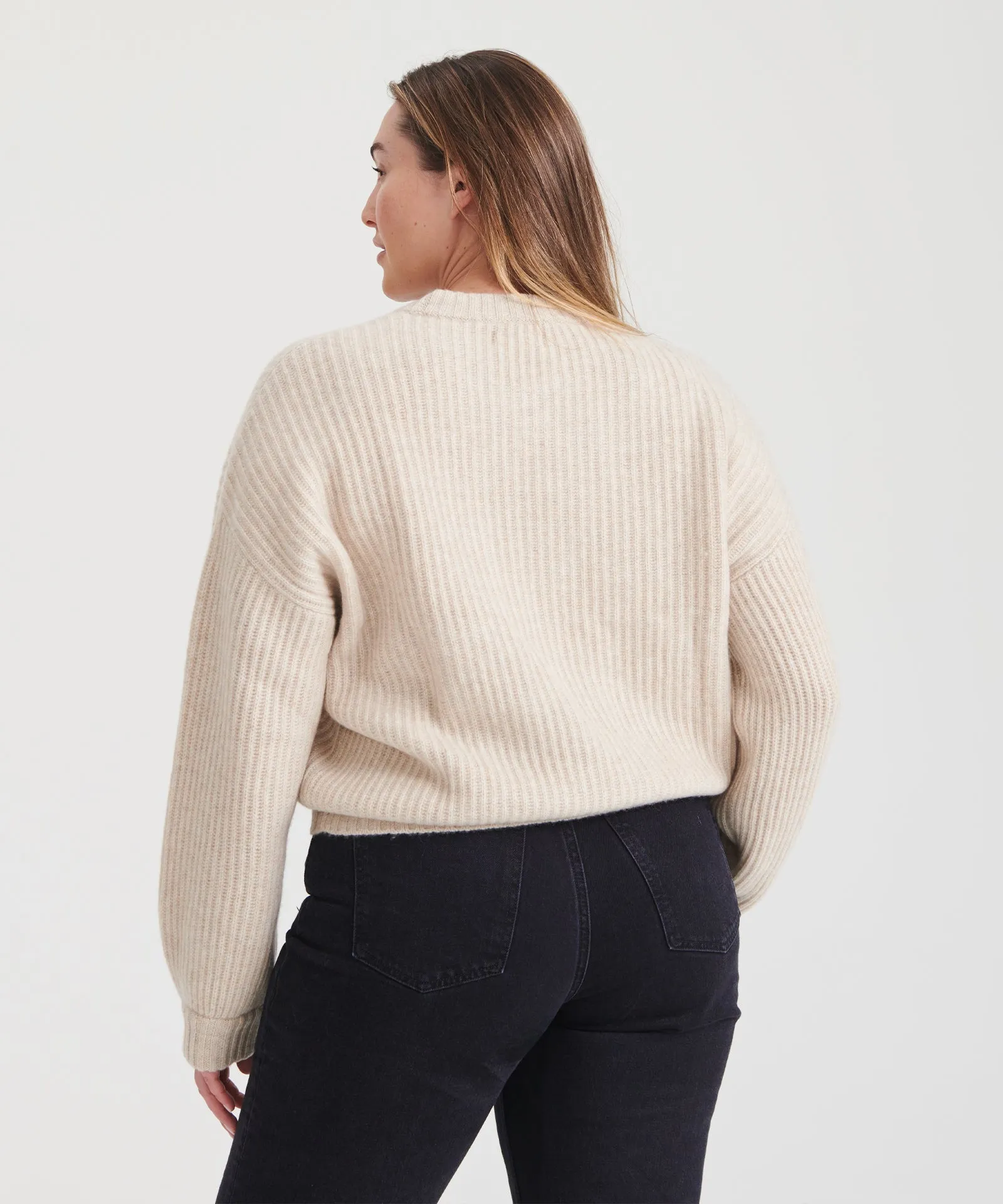 Super Luxe Cashmere Fisherman Sweater