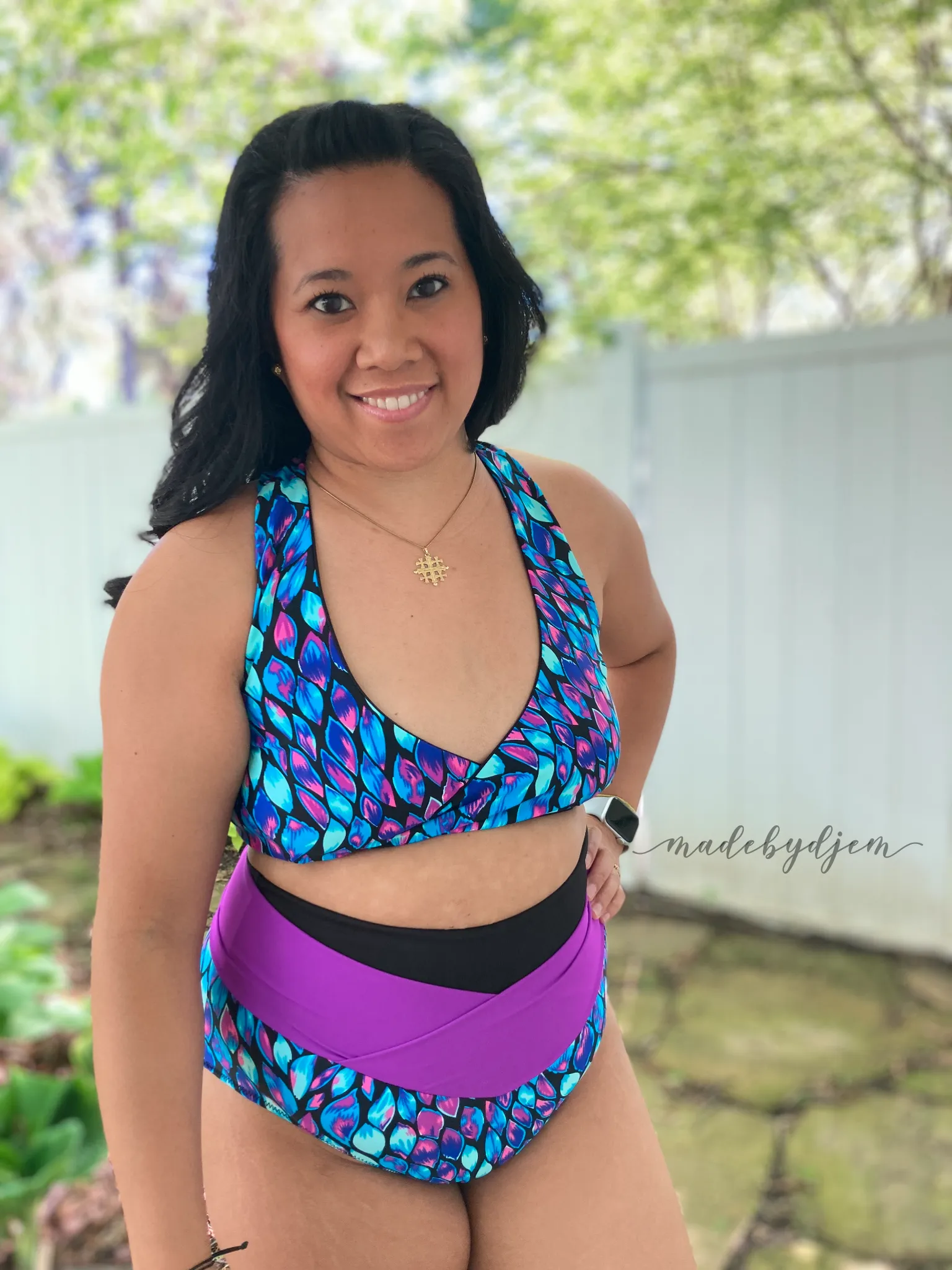 Surfside Wrap Swim Top PDF Sewing Pattern Sizes B-M