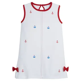 Suzy Bow Dress - Nautical