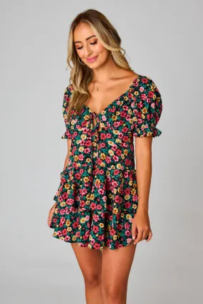 Tammy Ruffle Mini Dress - Botanical