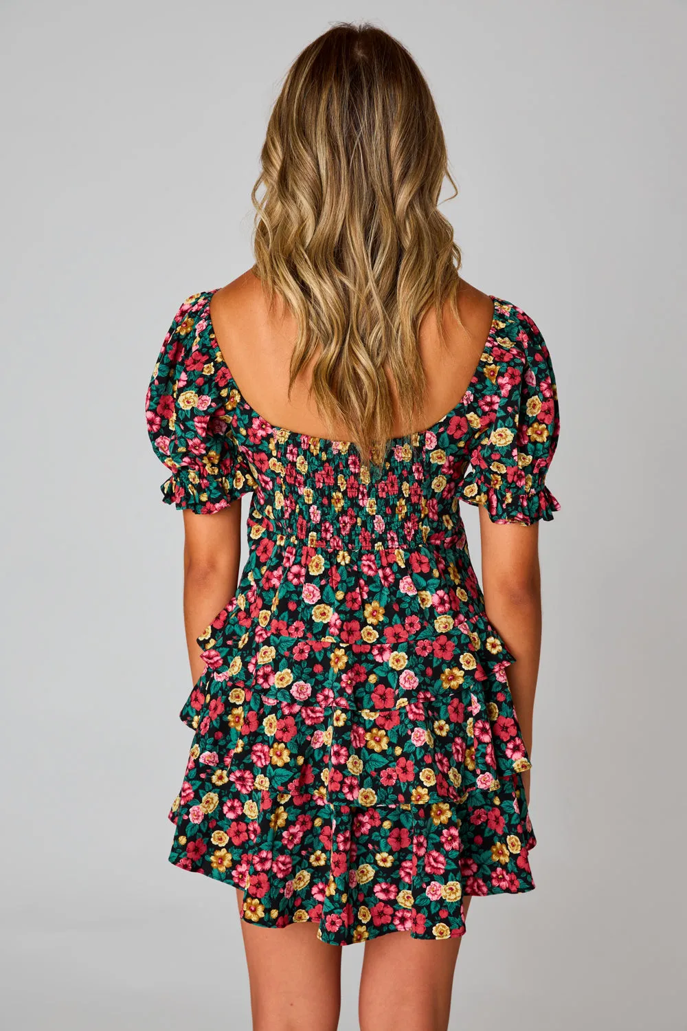 Tammy Ruffle Mini Dress - Botanical