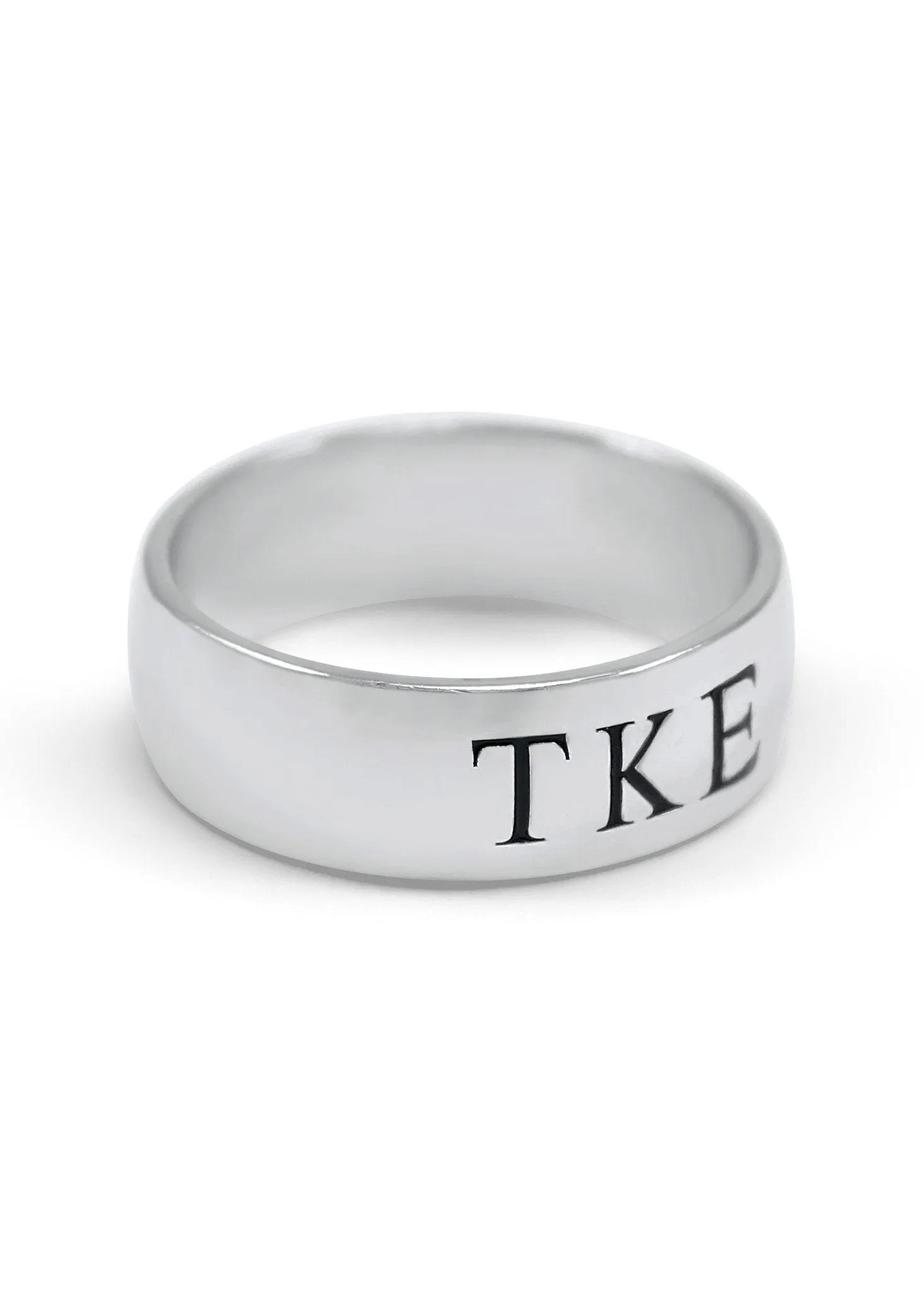 Tau Kappa Epsilon Sterling Silver Wide Band Ring