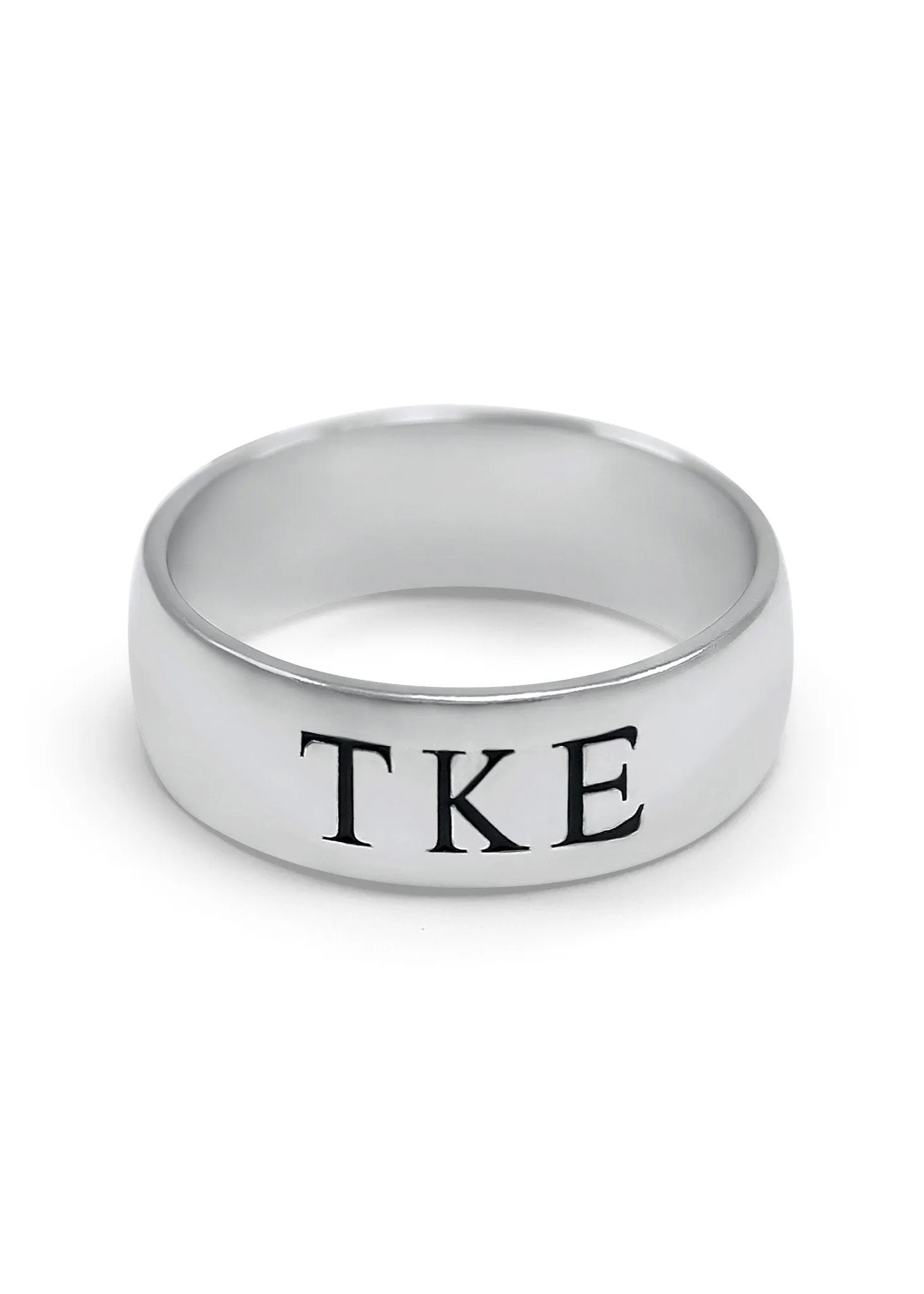 Tau Kappa Epsilon Sterling Silver Wide Band Ring