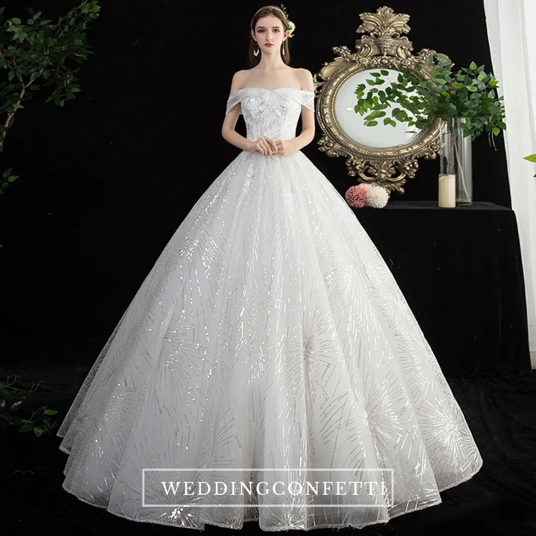 The Delaine Wedding Bridal Off Shoulder Gown