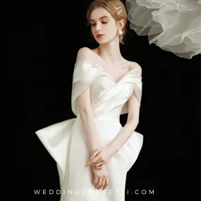 The Kendall Wedding Bridal Off Shoulder Gown