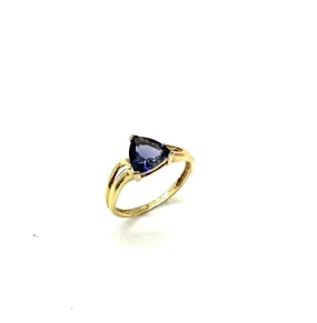 Trillion Cut Tanzanite Ring