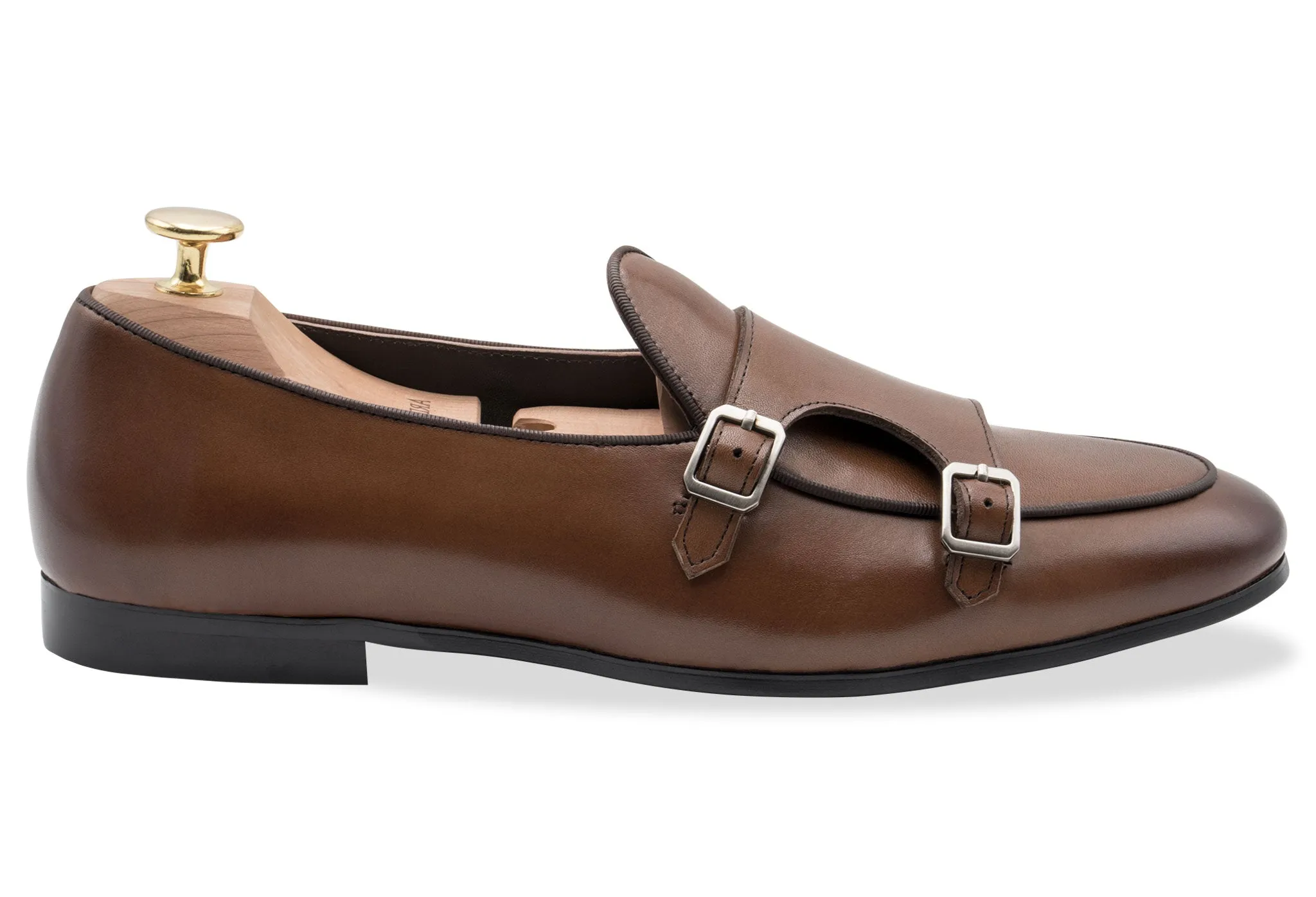 Tuerto Chestnut Double Monk Loafer