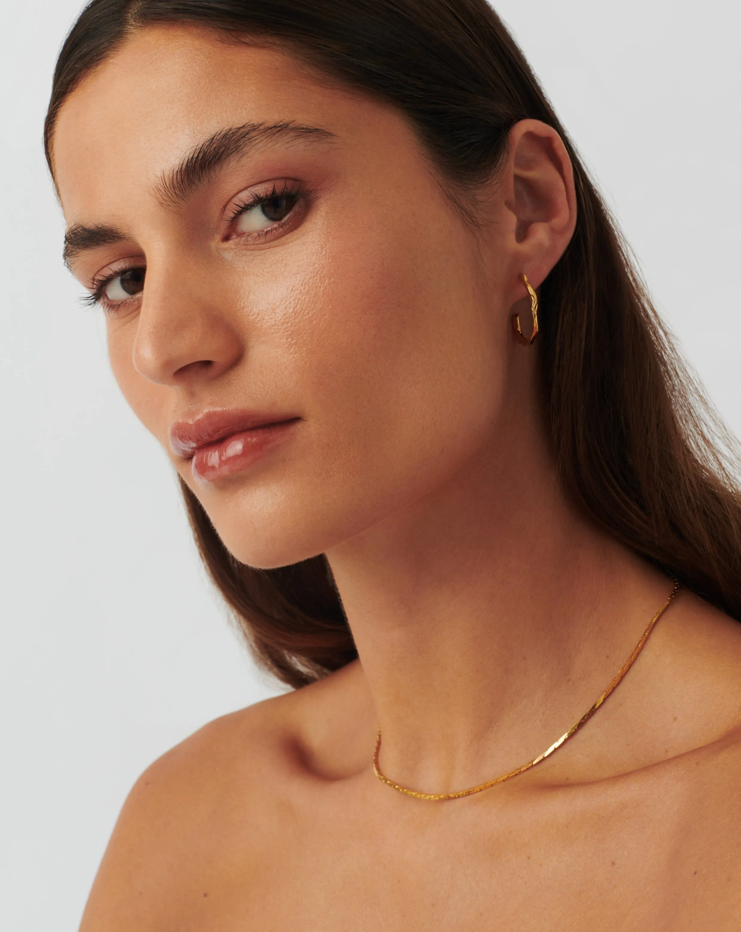 Twisted Medium Hoop Earrings | 18ct Gold Plated Vermeil