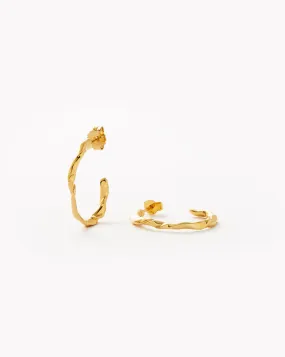 Twisted Medium Hoop Earrings | 18ct Gold Plated Vermeil