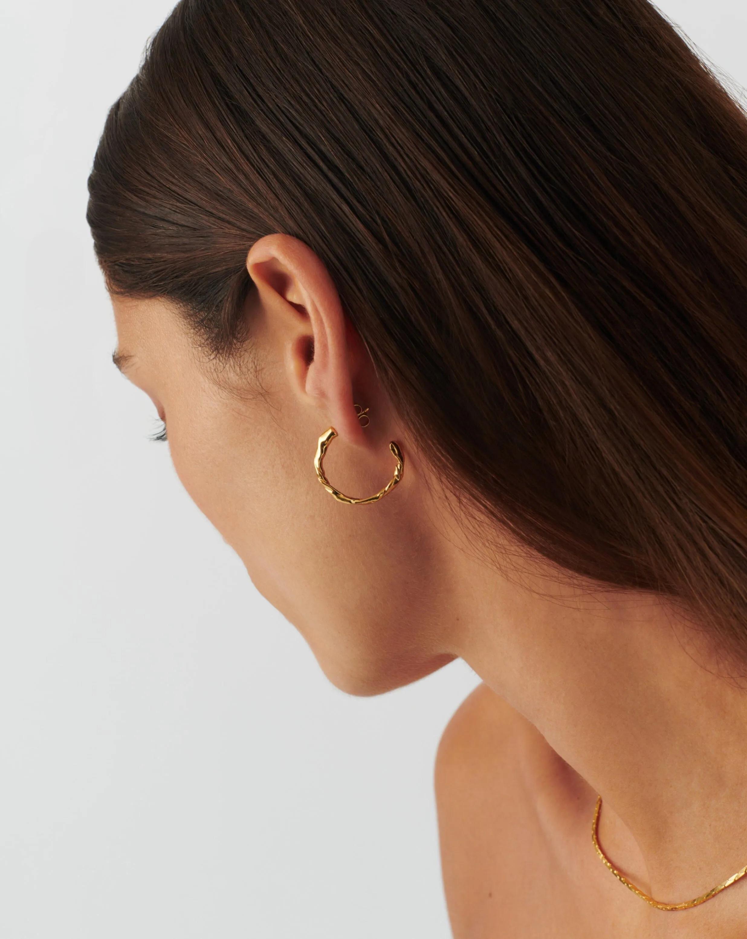 Twisted Medium Hoop Earrings | 18ct Gold Plated Vermeil