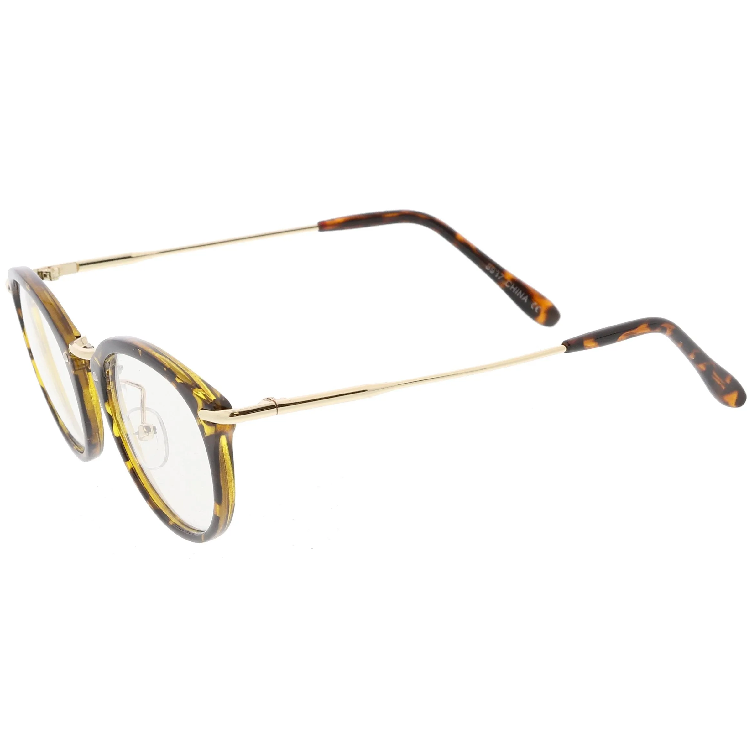 Vintage Inspired Dapper P3 Horned Rim Clear Lens Glasses