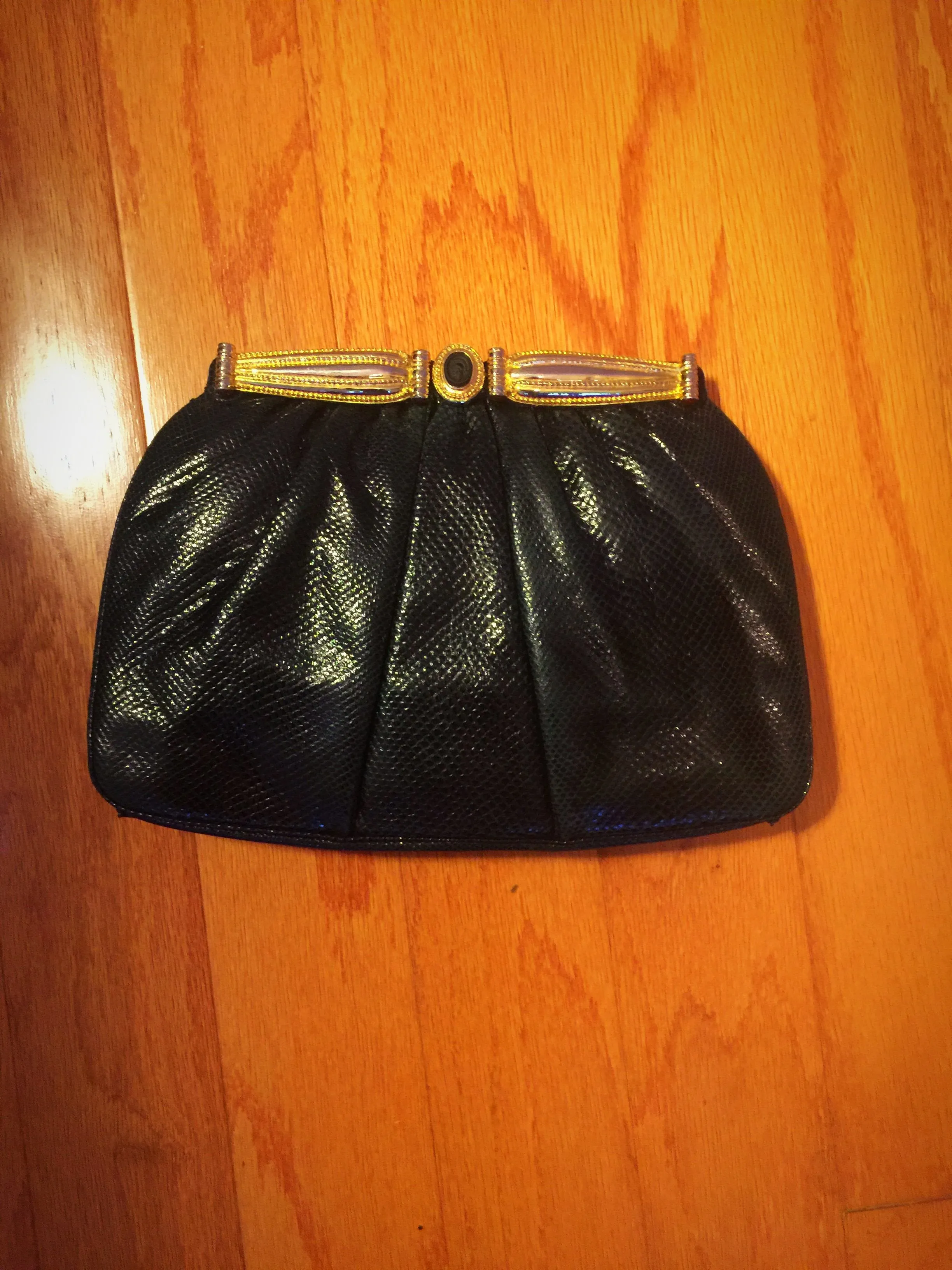 Vintage Judith Leiber Reptile Medium Clutch