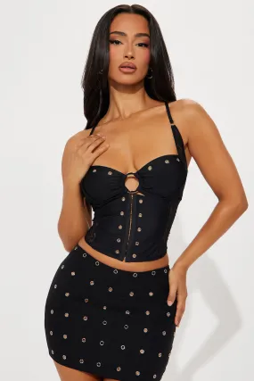 We've Got Forever Corset Top - Black