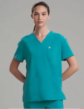 Womens 3-Pocket V-Neck Scrub Top