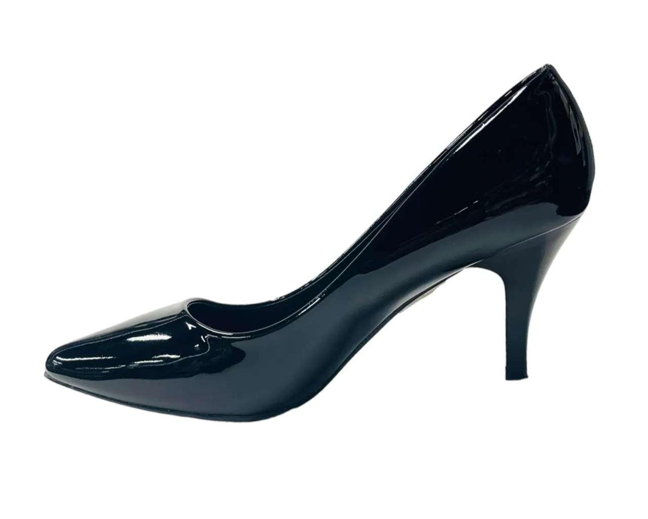 Women's Faux Patent Leather Stiletto Heel Court Shoes