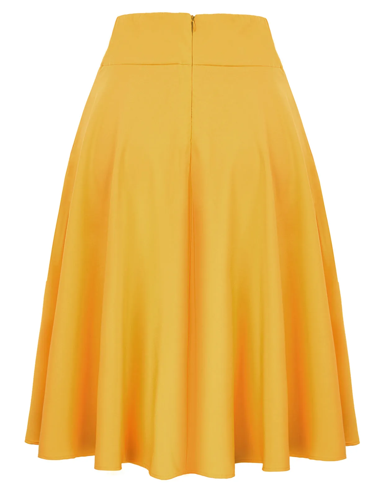 Women's High Waist A-Line Pockets Skirt