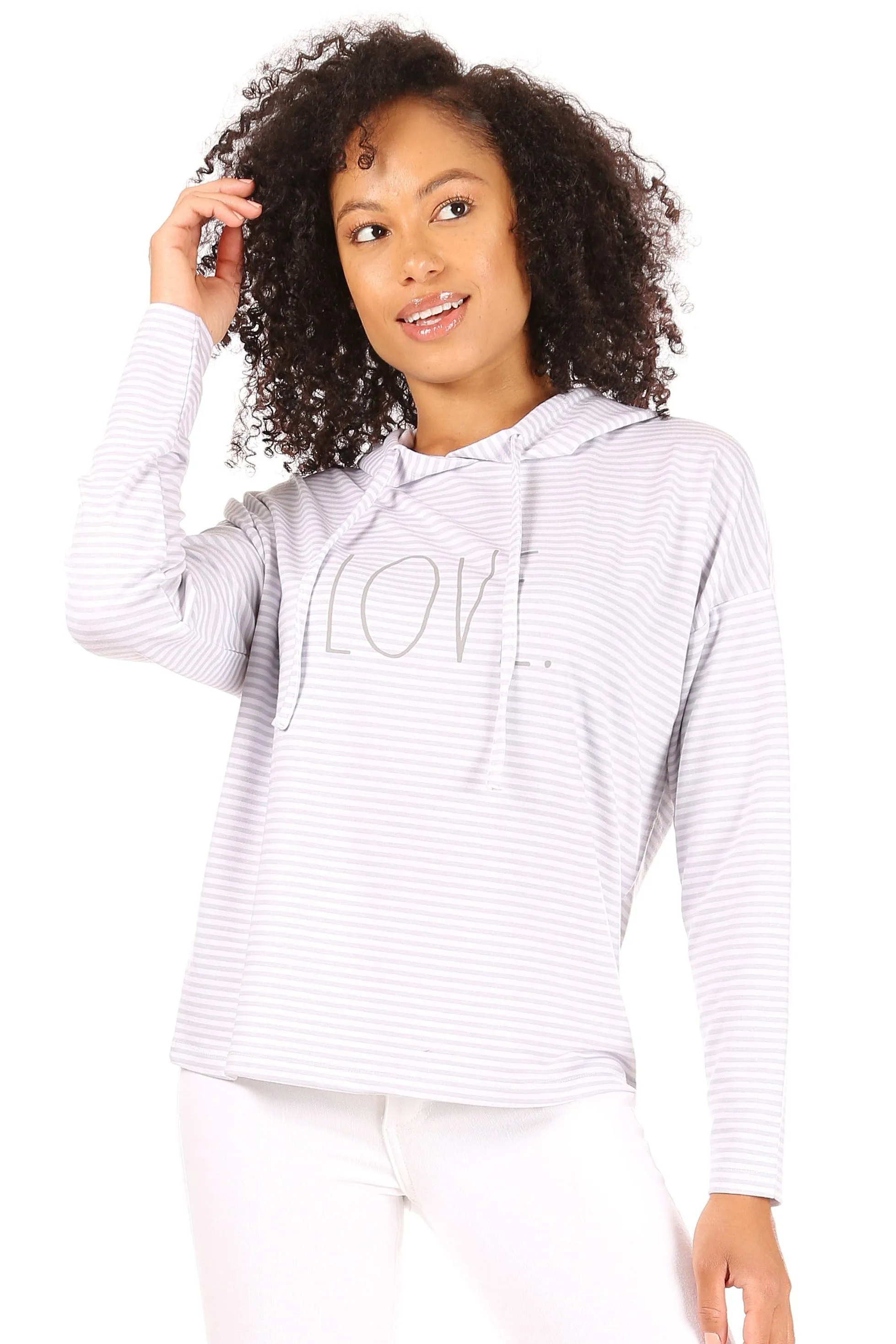 Women's "LOVE" Slim Fit Pullover Fashion Hoodie