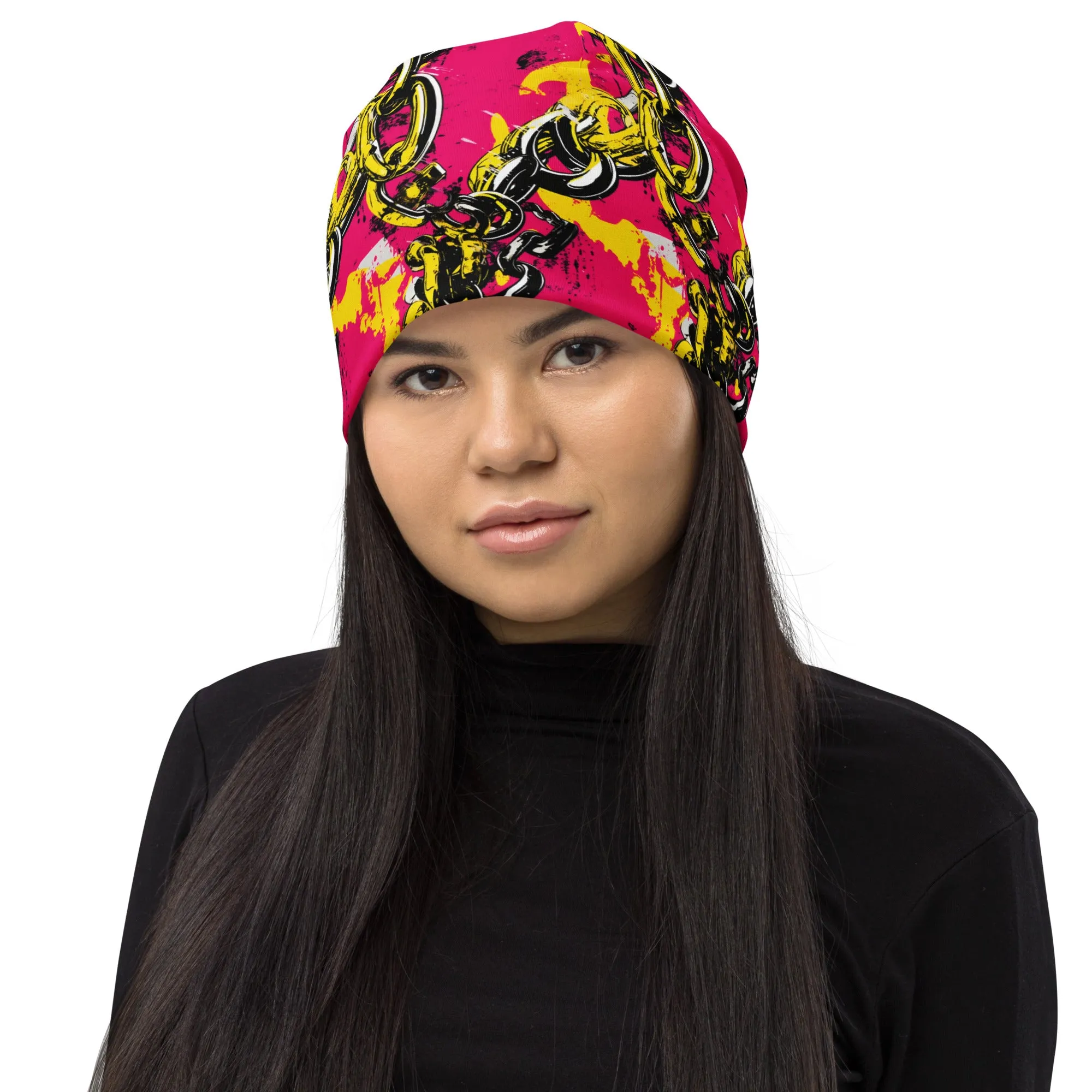 Women's Running Beanie - Golden Chains 001