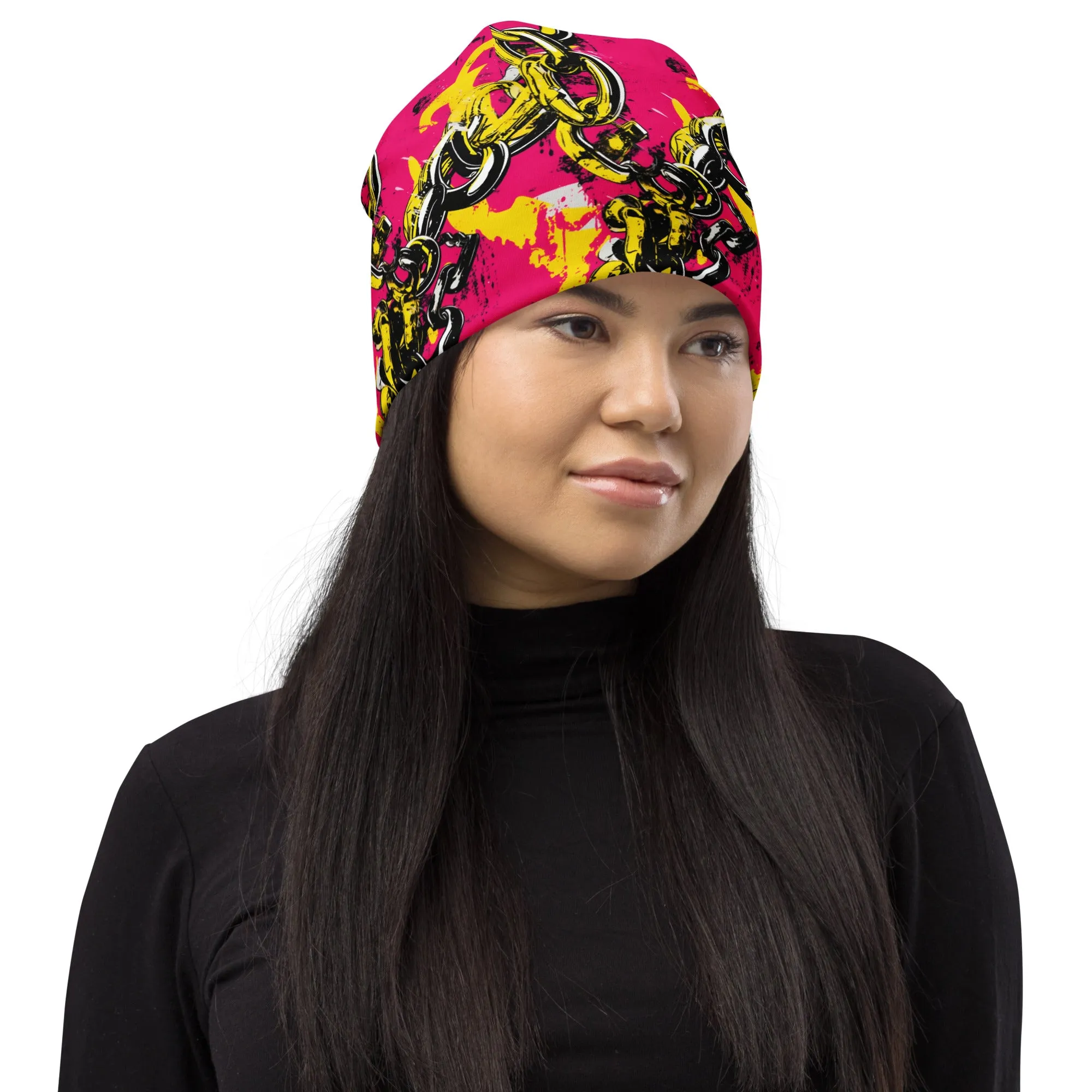 Women's Running Beanie - Golden Chains 001