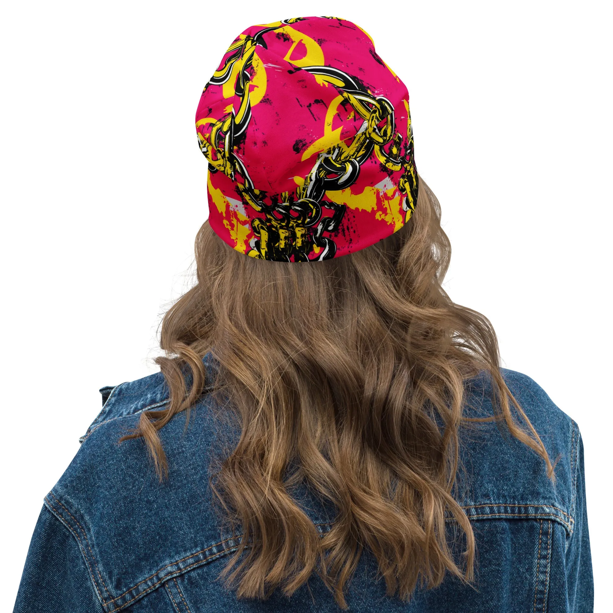 Women's Running Beanie - Golden Chains 001