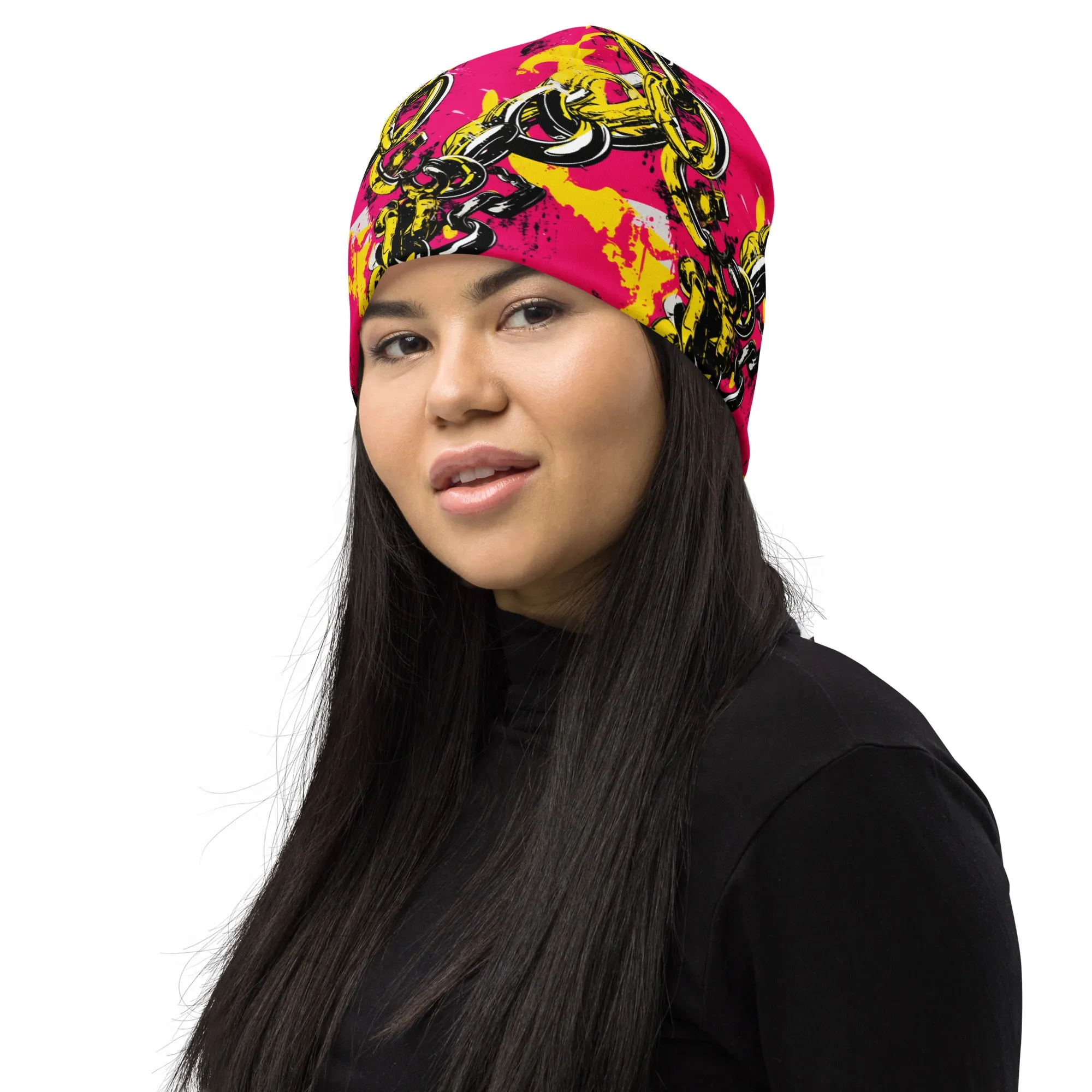 Women's Running Beanie - Golden Chains 001