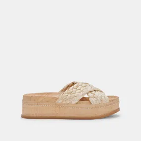 WRENLY SANDALS LT NATURAL RAFFIA re:vita