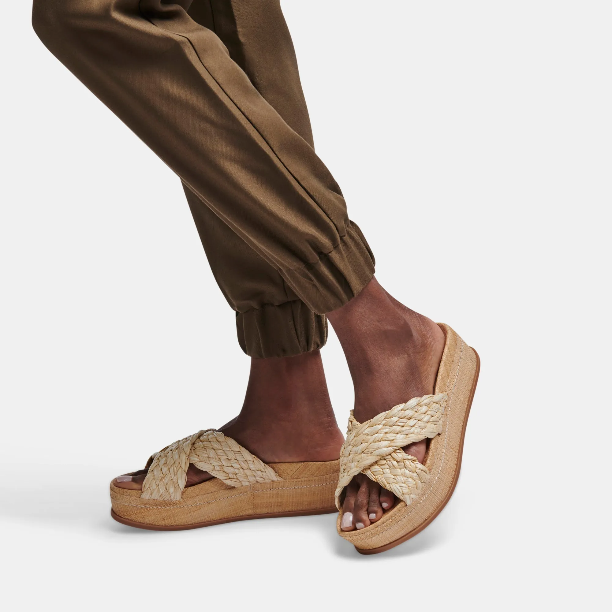 WRENLY SANDALS LT NATURAL RAFFIA re:vita